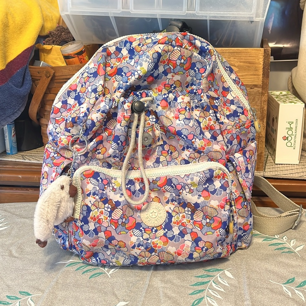 Kipling Multicolor Floral Backpack - image 5